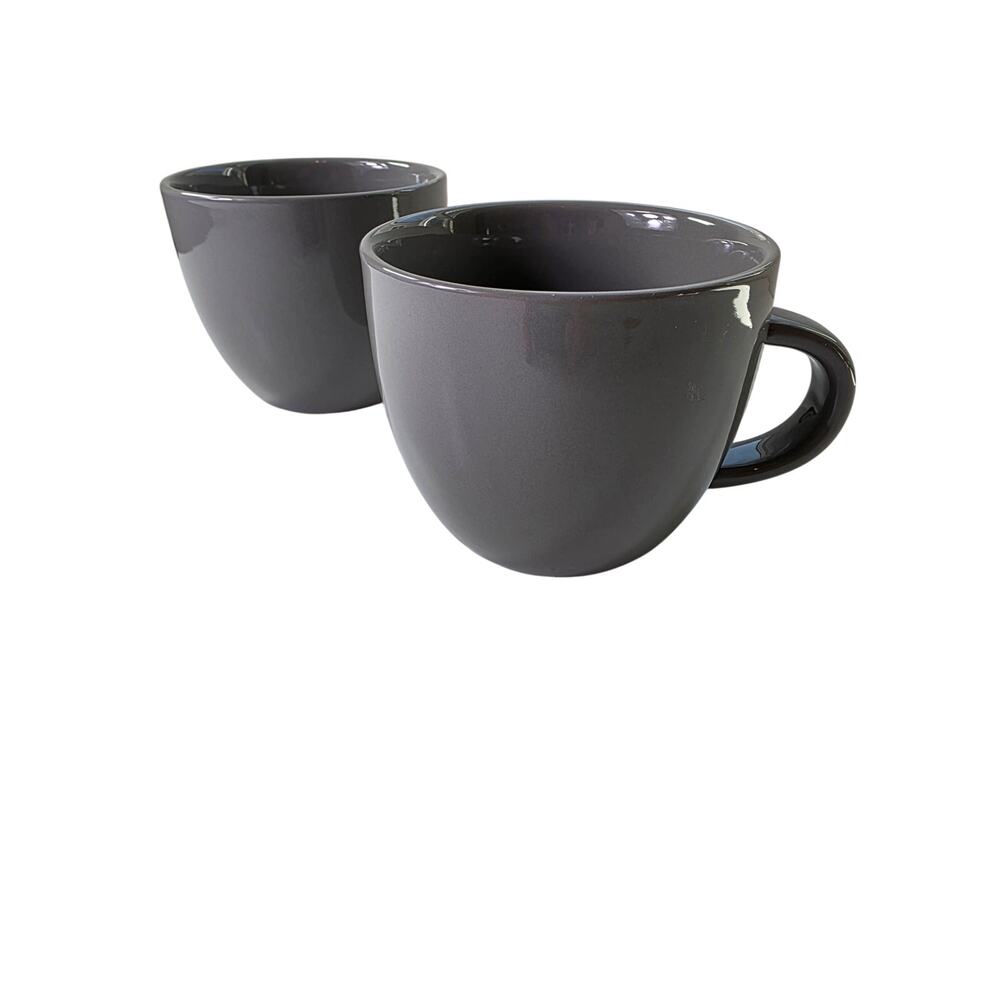 PROJECT 62 Gray Tilley Glossy Stoneware Coffee Mugs - Set of 2